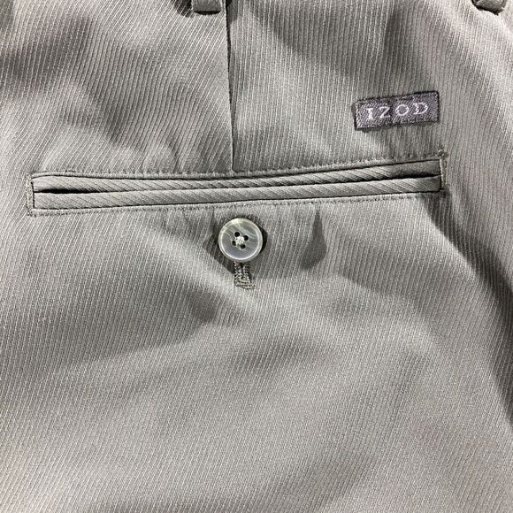 IZOD XFG Pleated Chino Dress Pants Mens Size 34x30 Olive Green 100% Polyester‎ - Picture 4 of 11